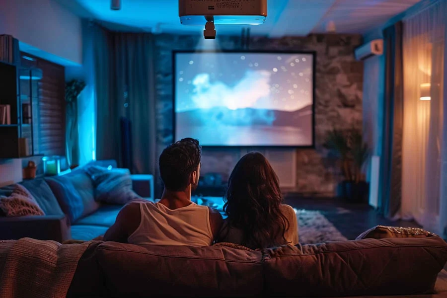 home theater projector and screen